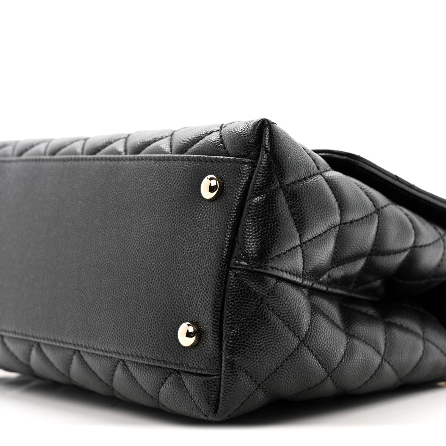 Chanel Caviar Lizard Embossed Quilted Small Coco Handle Flap Black 11 of 13