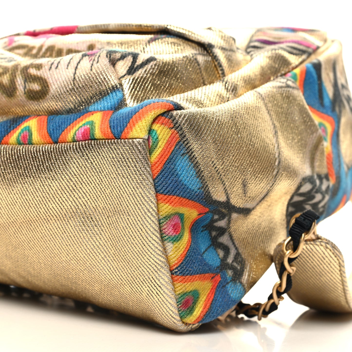 Graffiti Printed Canvas Street Spirit Backpack Multicolor