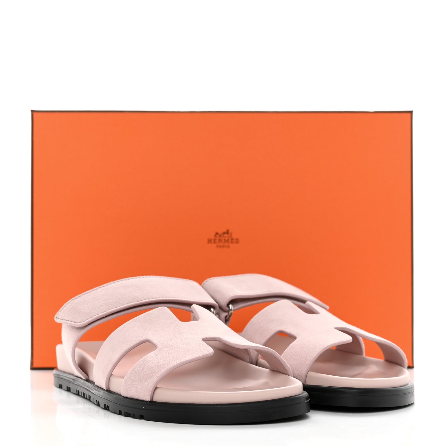 Suede Goatskin Womens Chypre Sandals 37.5 Rose Porcelaine