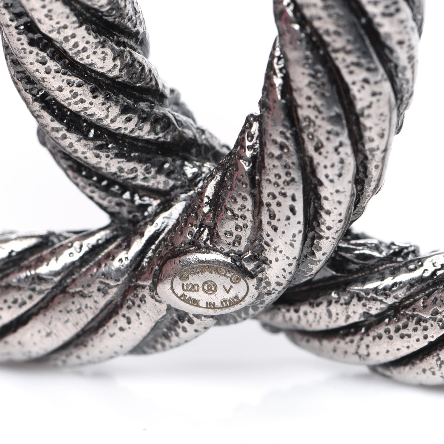 Chanel Ruthenium Twisted CC Brooch 3 of 7