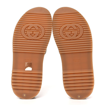 Gucci Monogram Maxi GG Angelina Platform 55mm Slide Sandals 39 Camel Ebony 5 of 9