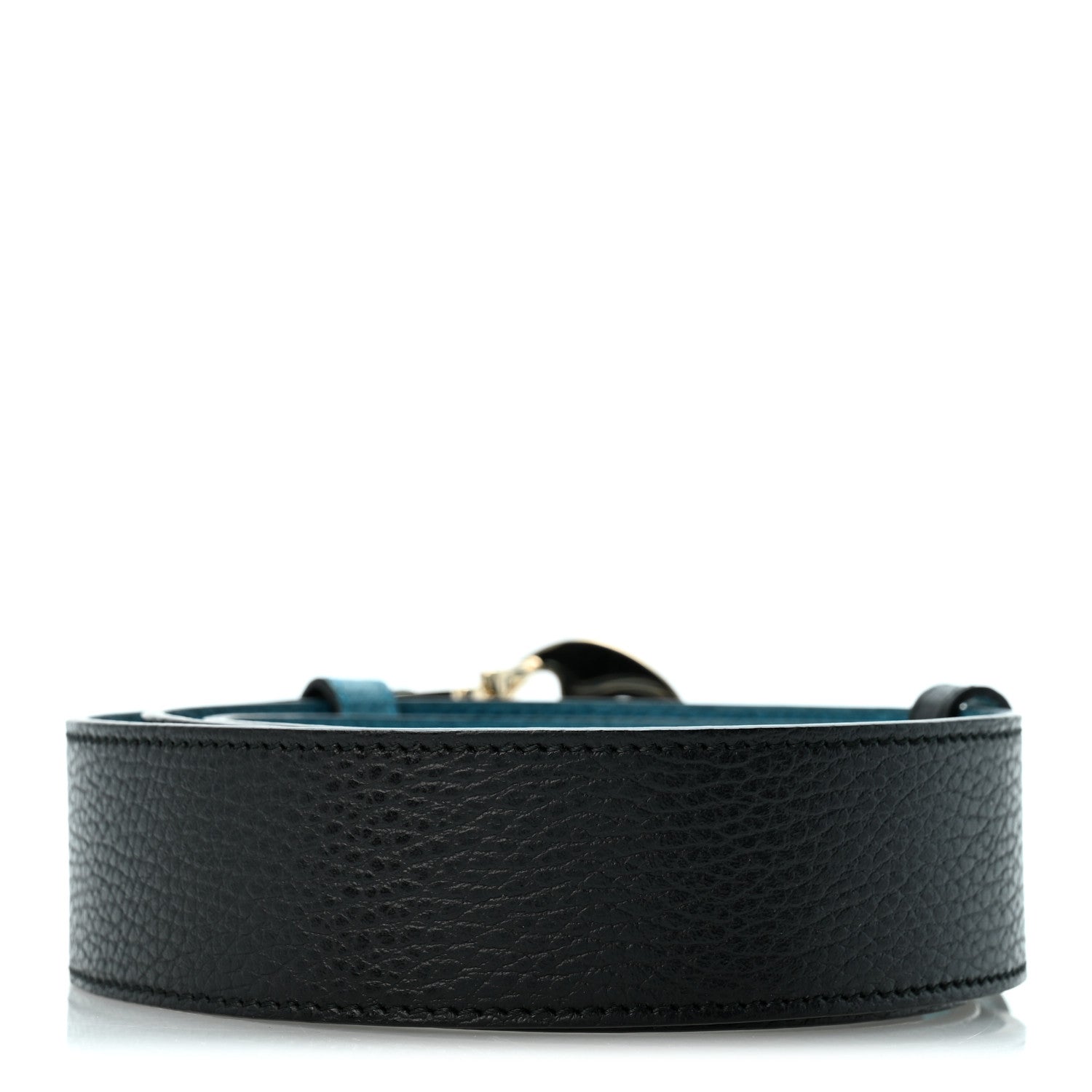 Gucci Dollar Calfskin 1973 Reversible Belt 100 40 Black Mineral Blue 2 of 10