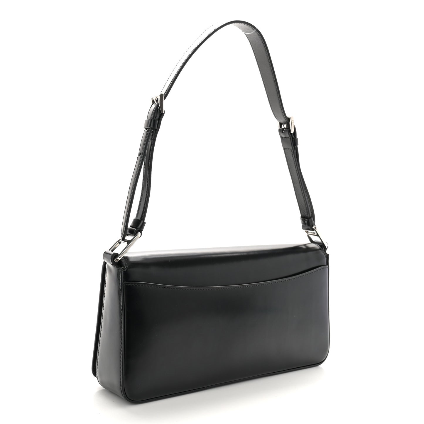 Spazzolato Femme Flap Shoulder Bag Black