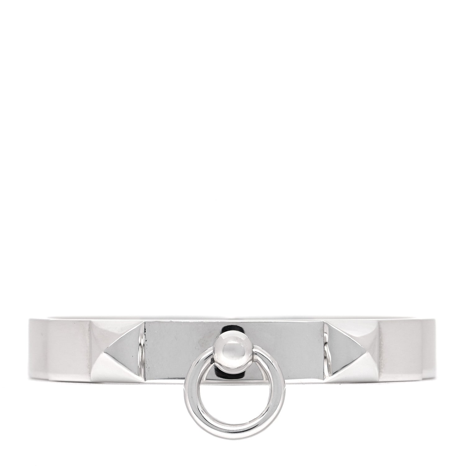 Hermes Sterling Silver PM Collier De Chien Bracelet LG 1 of 6
