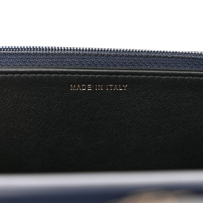 Chanel Caviar Quilted CC Filigree Wallet On Chain WOC Navy 7 of 13