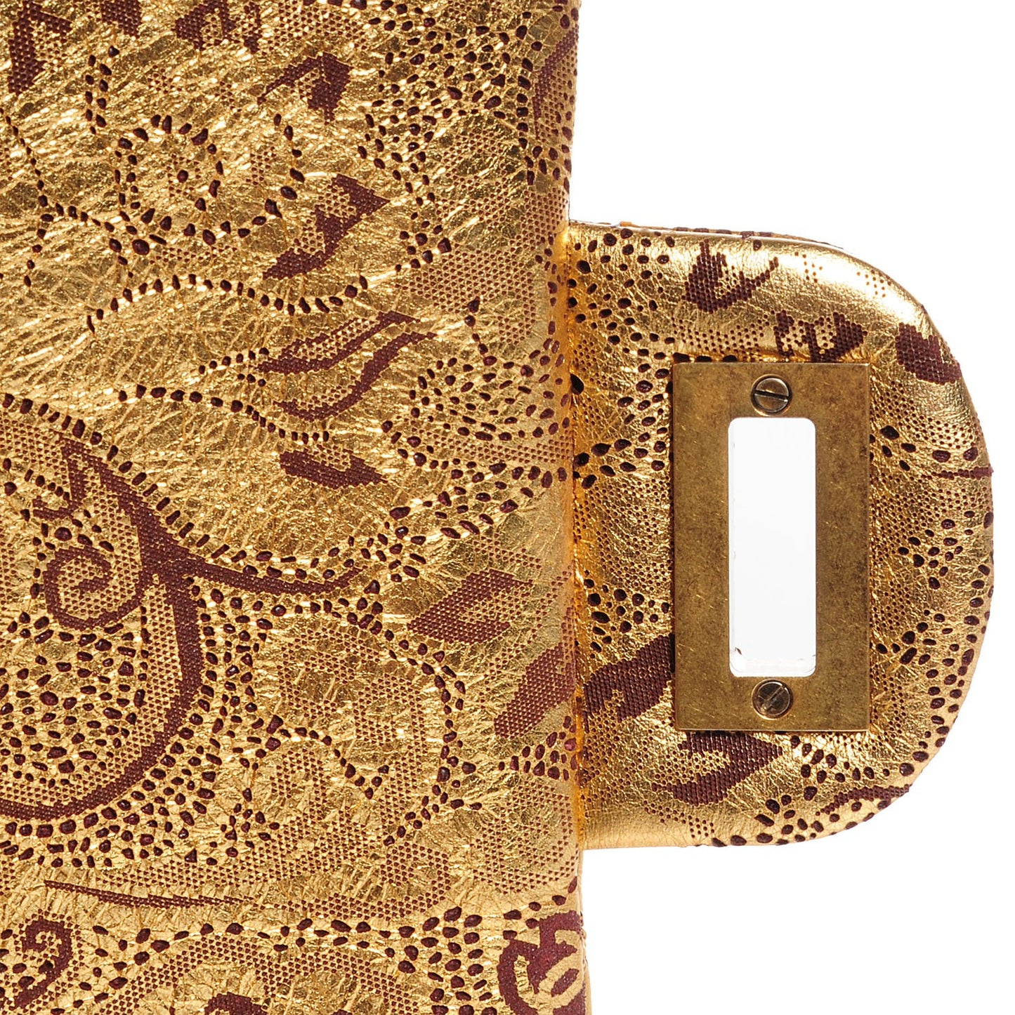 Buffalo Leather Hand Painted Lace 2.55 Reissue 226 Flap Gold