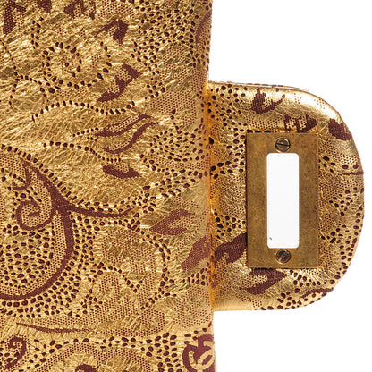 Chanel Buffalo Leather Hand Painted Lace 2.55 Reissue 226 Flap Gold 6 of 8