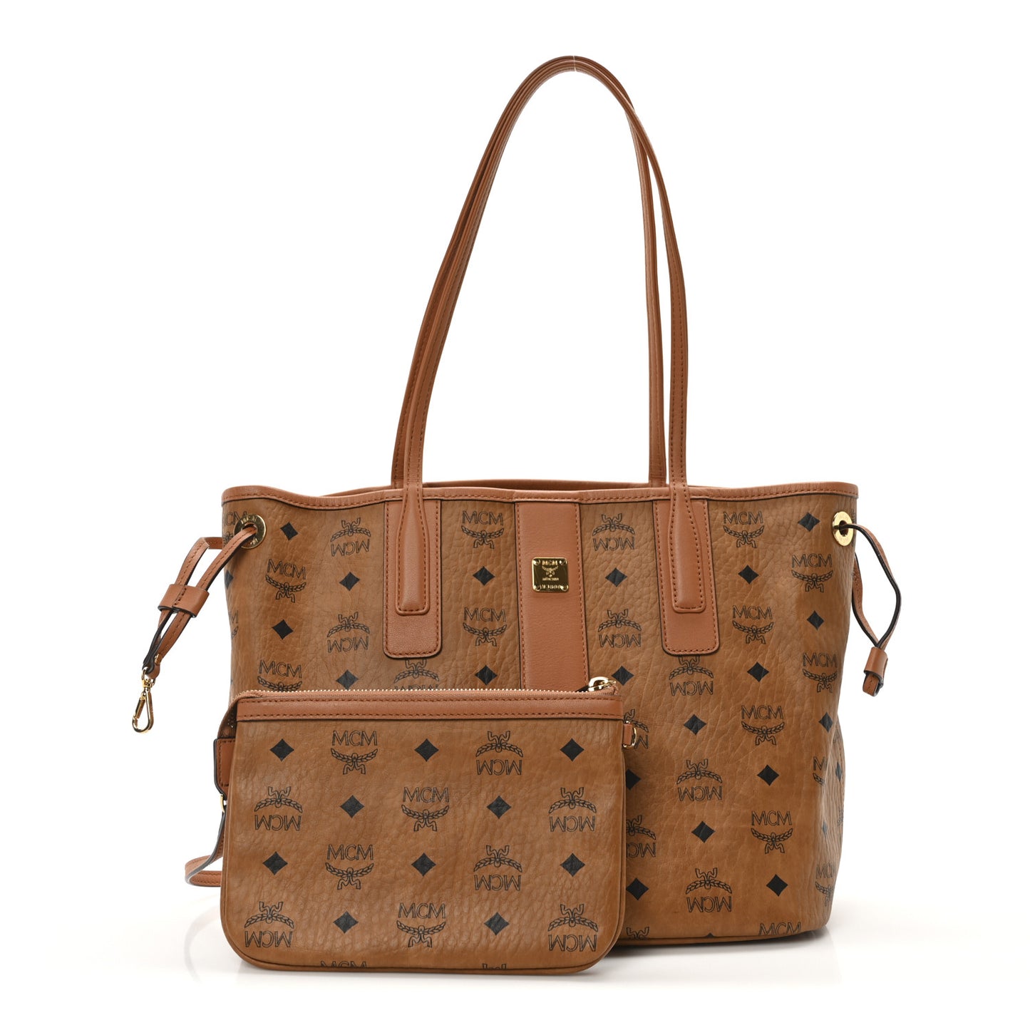 Visetos Small Liz Reversible Shopper Tote Cognac Cognac