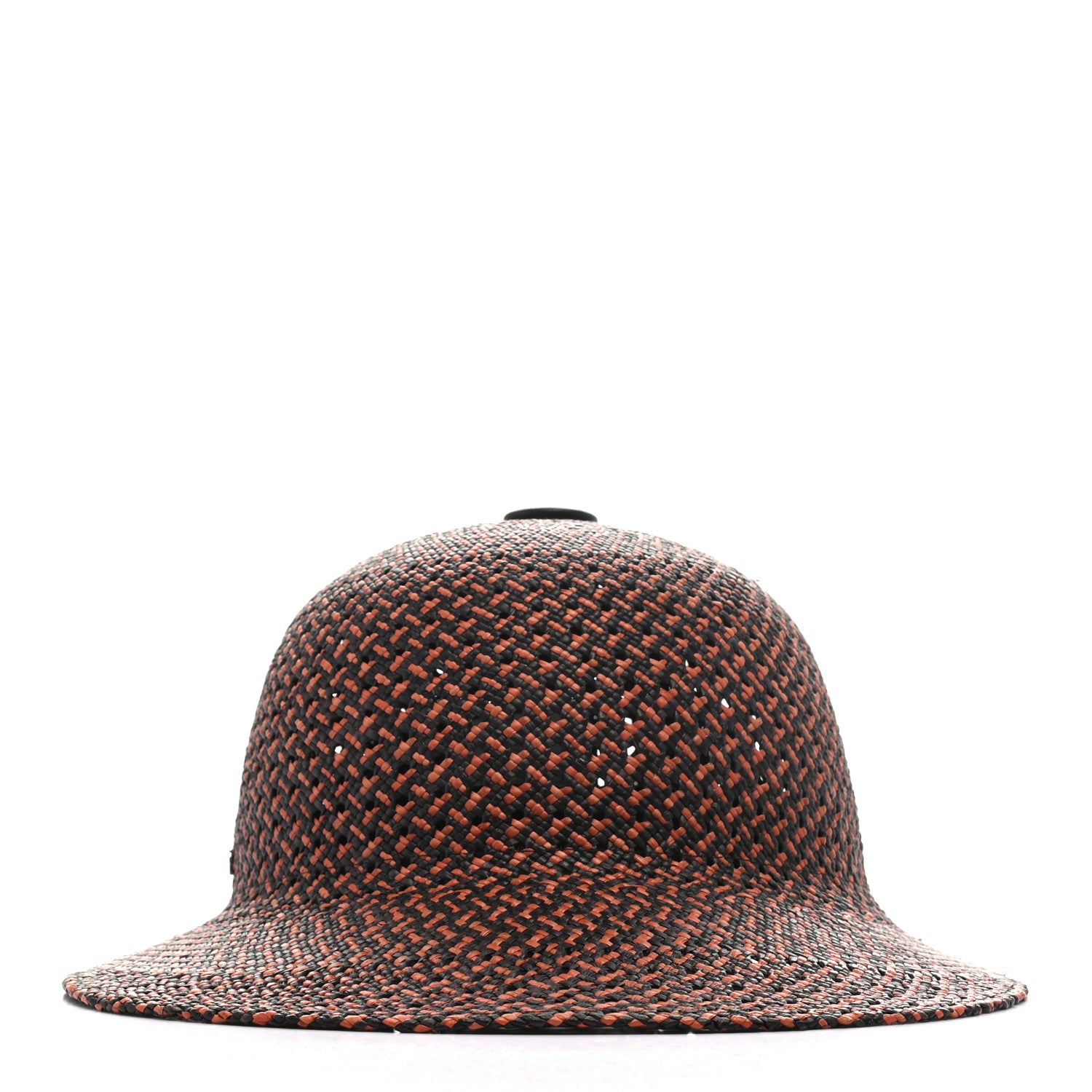 Hermes Panama Straw Chapeau Tanzanie Canna Hat 56 Terracotta Black 3 of 8
