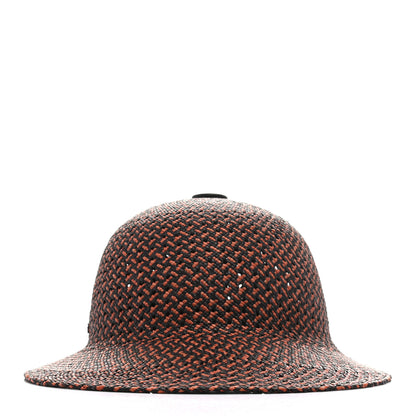 Hermes Panama Straw Chapeau Tanzanie Canna Hat 56 Terracotta Black 3 of 8
