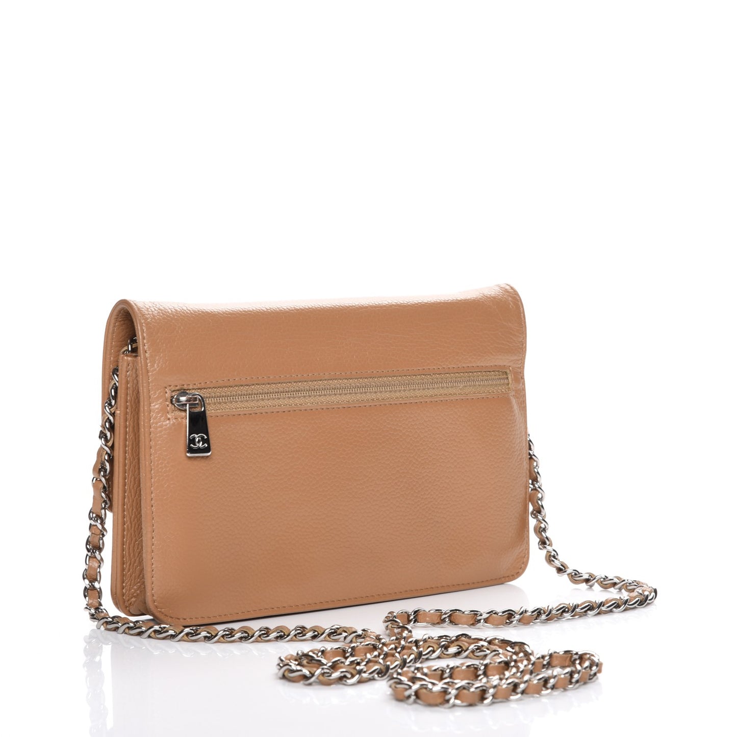 Caviar Timeless CC Wallet On Chain WOC Beige