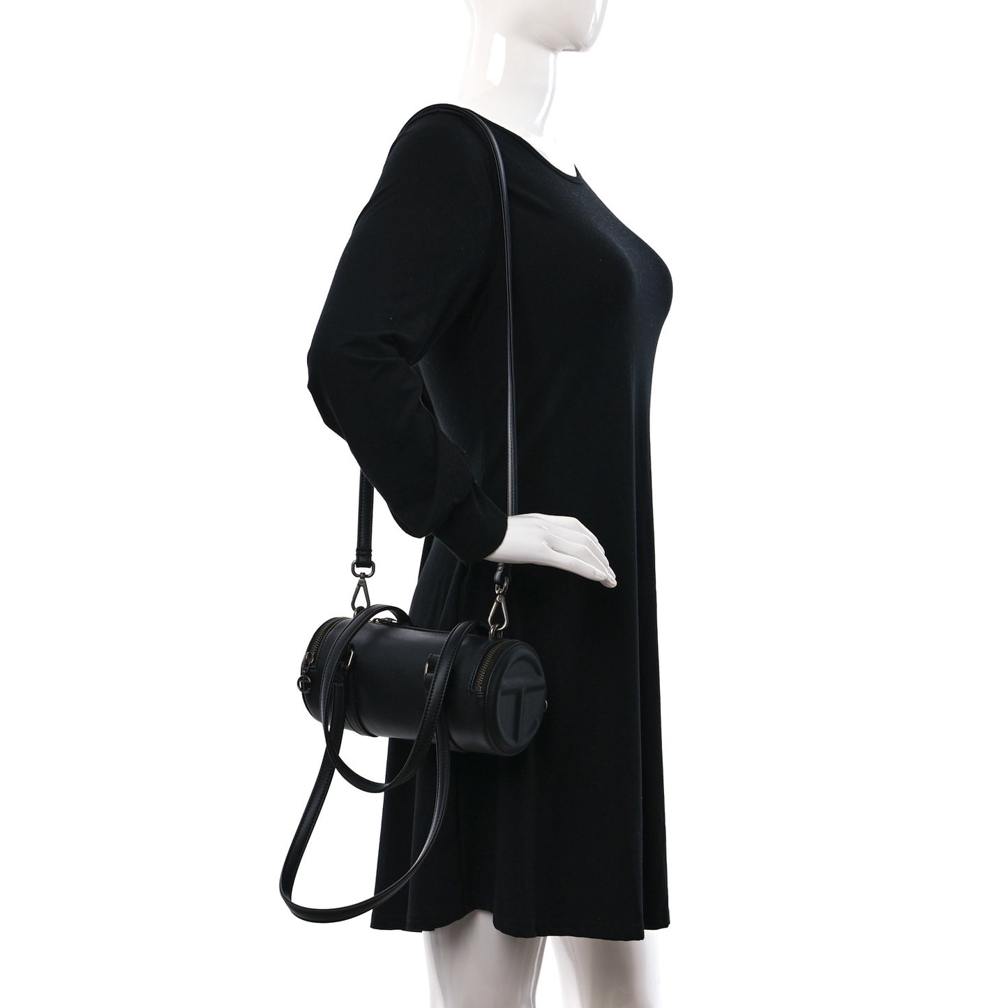 Vegan Leather Small Duffle Black