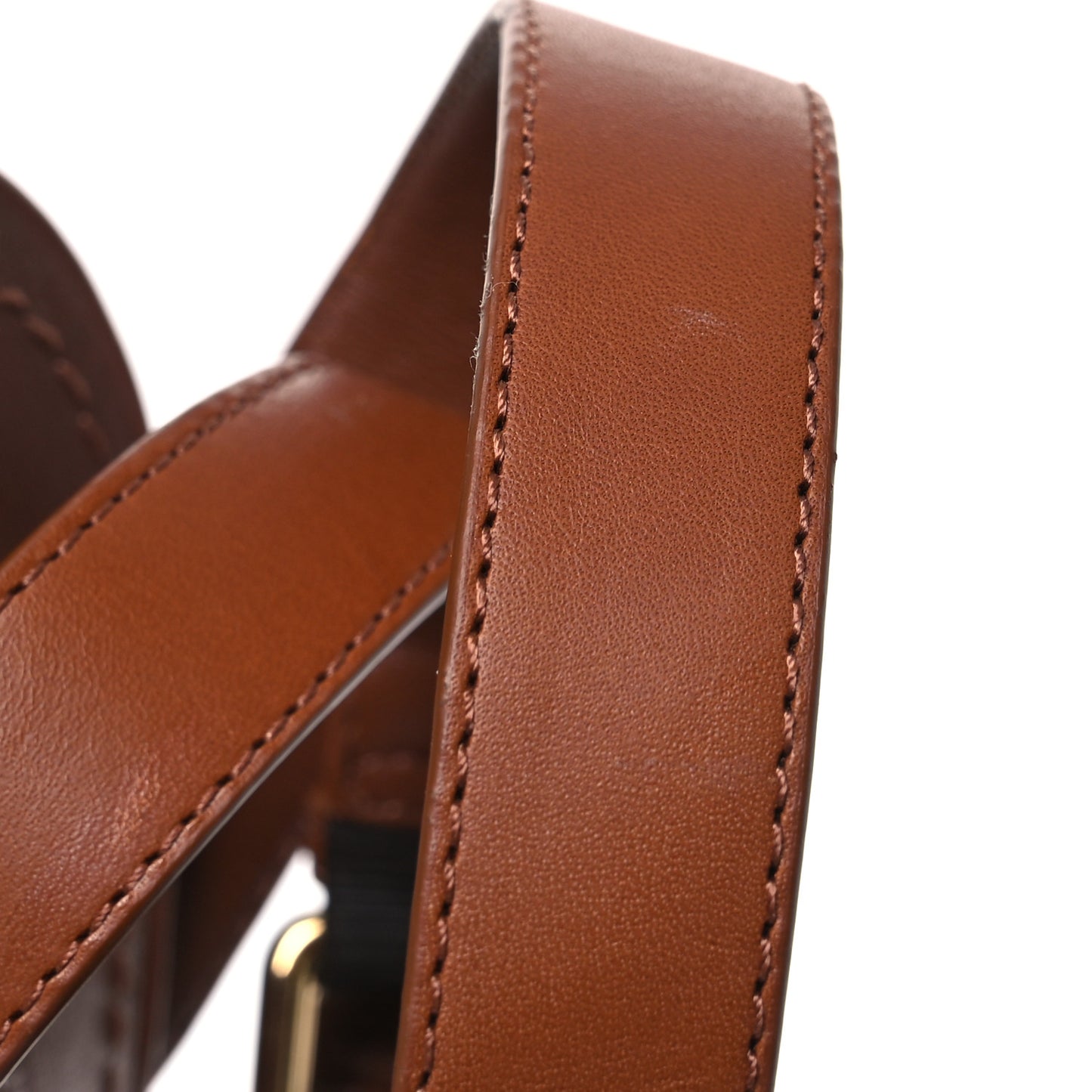 Calfskin Perforated Monogram Silhouette Sandals 35 Gold