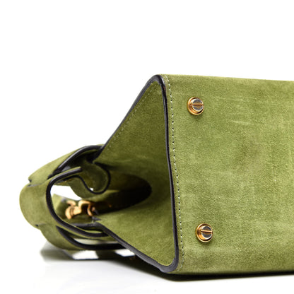 Givenchy Suede Calfskin Mini Horizon Satchel Olive 8 of 9