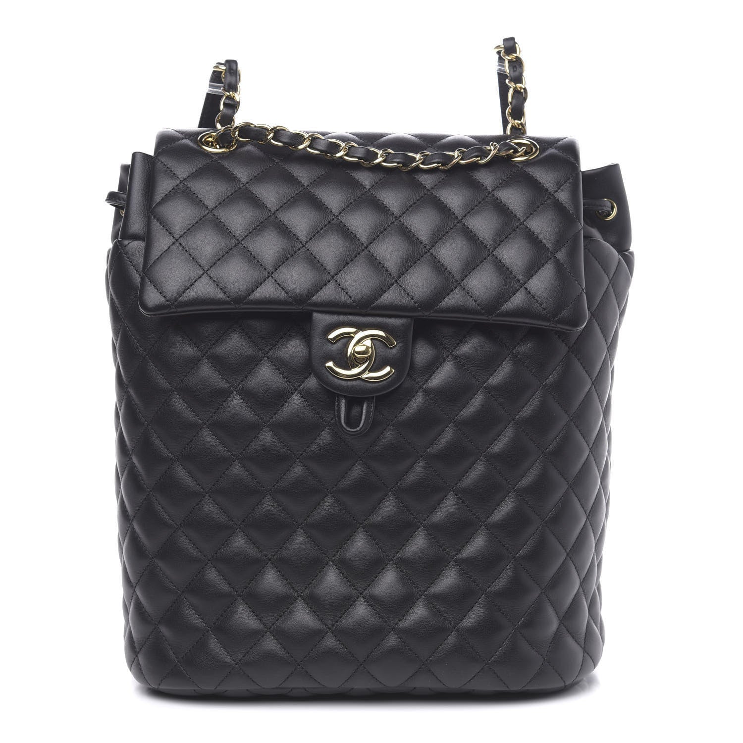 Chanel Calfskin Quilted Large Urban Spirit Backpack Black 1 of 9