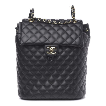 Chanel Calfskin Quilted Large Urban Spirit Backpack Black 1 of 9