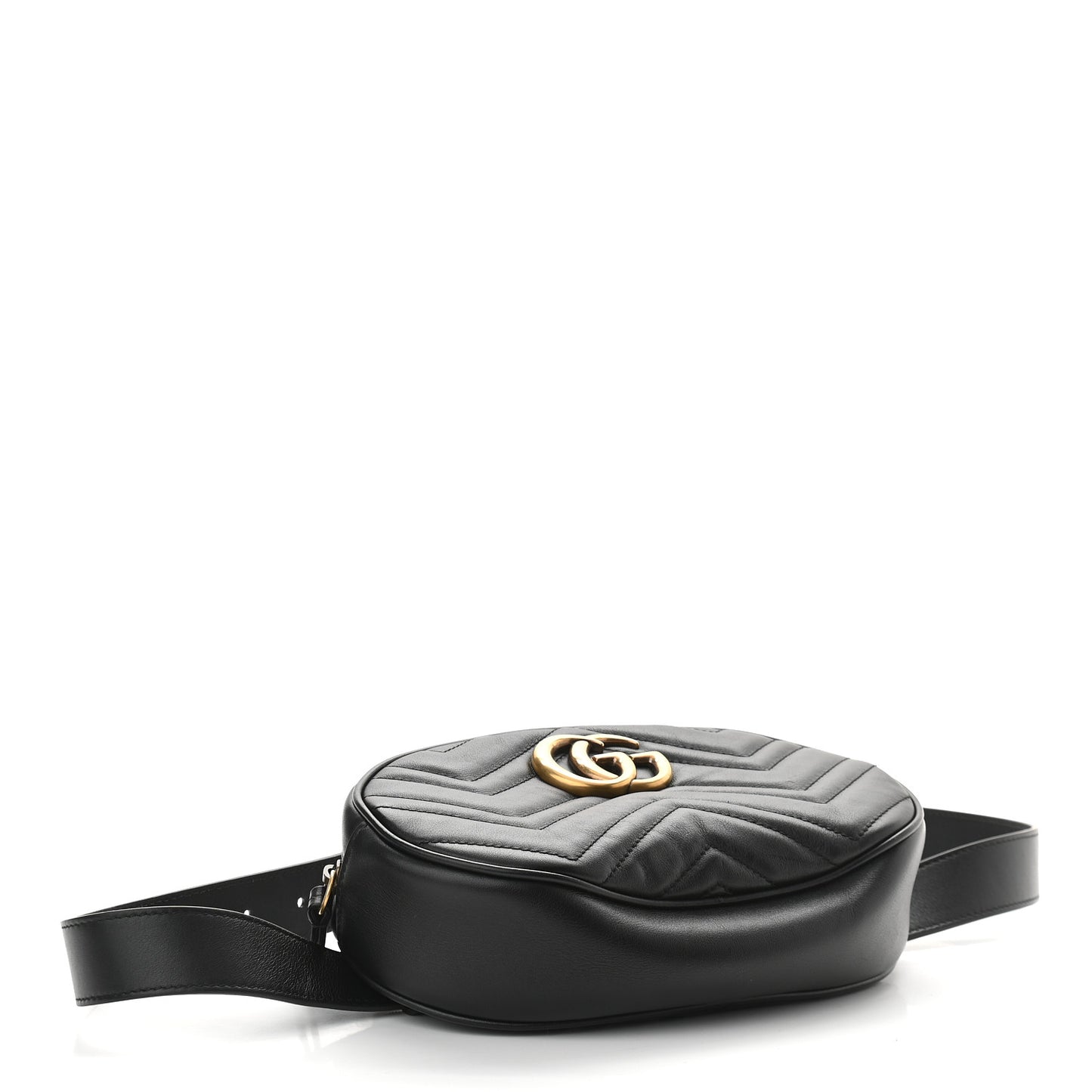 Calfskin Matelasse GG Marmont Belt Bag 85 34 Black
