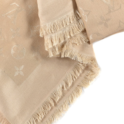 Louis Vuitton Silk Wool Monogram Shawl Dune 3 of 4