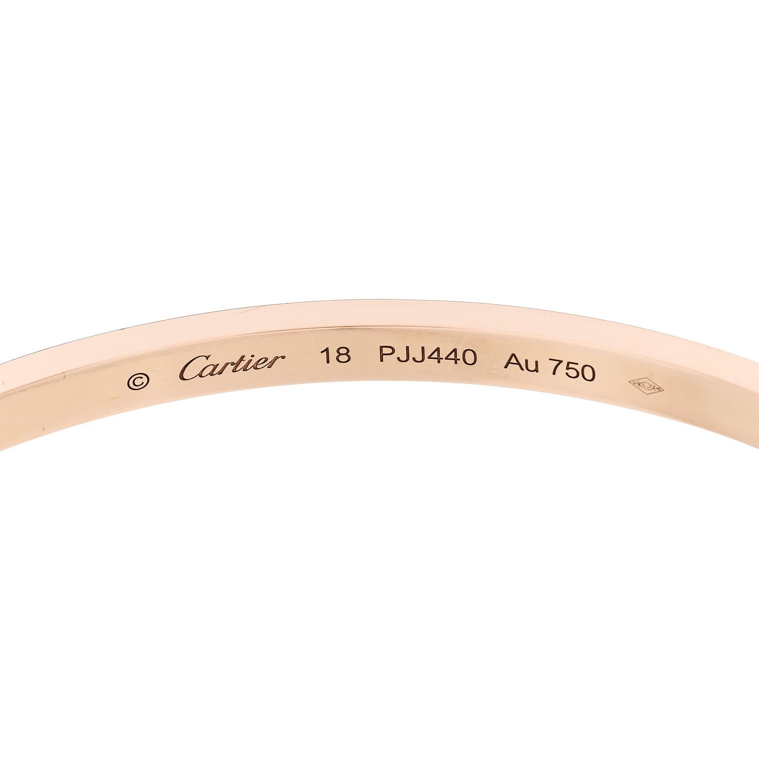Cartier 18K Pink Gold Diamond Small LOVE Paved Bracelet 18 6 of 8