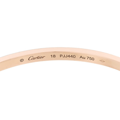 Cartier 18K Pink Gold Diamond Small LOVE Paved Bracelet 18 6 of 8