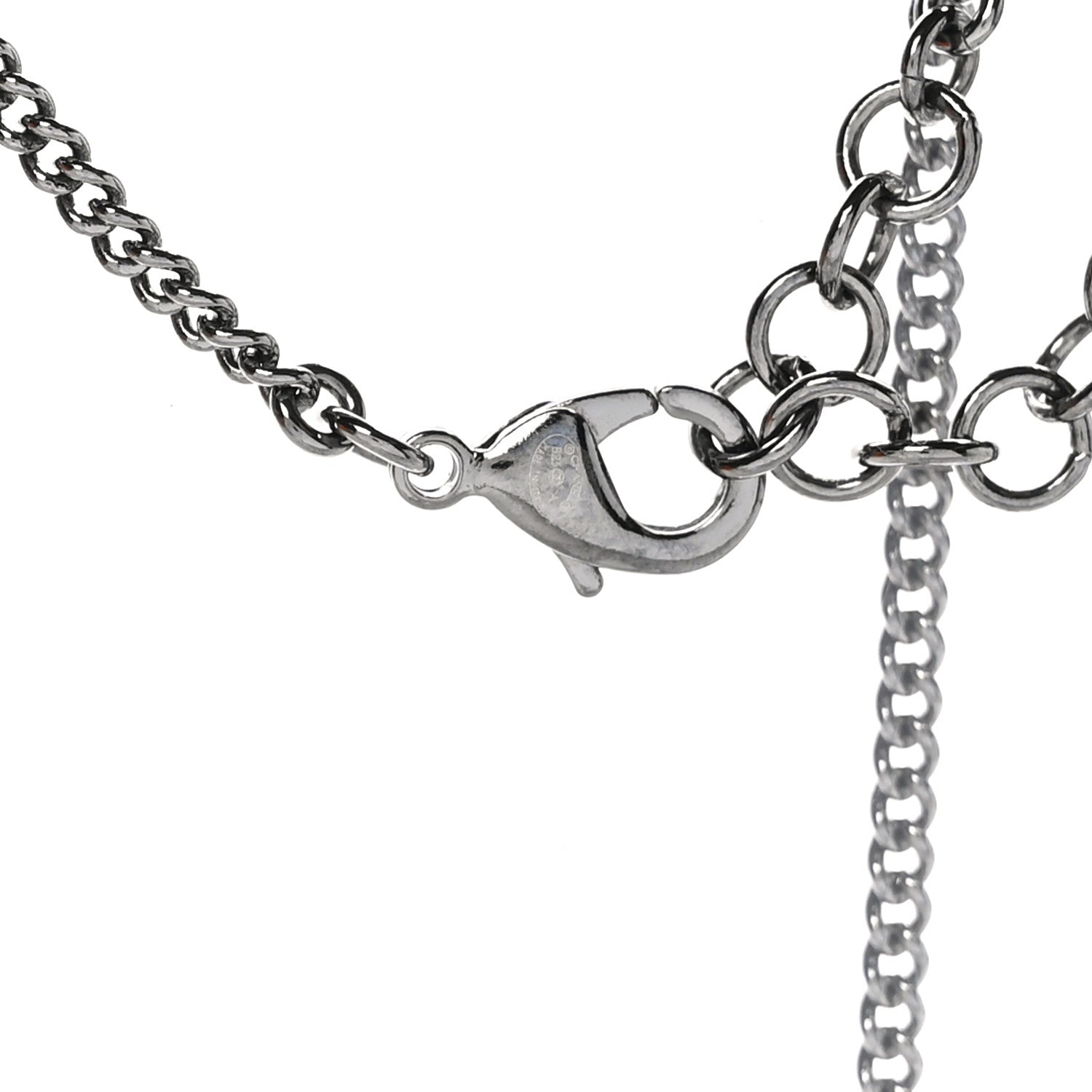 Chanel Ruthenium Crystal Flower CC Lariat Necklace 4 of 6