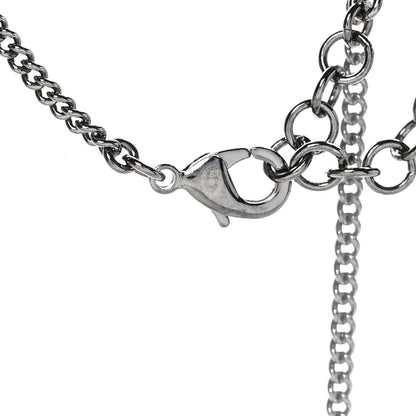 Chanel Ruthenium Crystal Flower CC Lariat Necklace 4 of 6