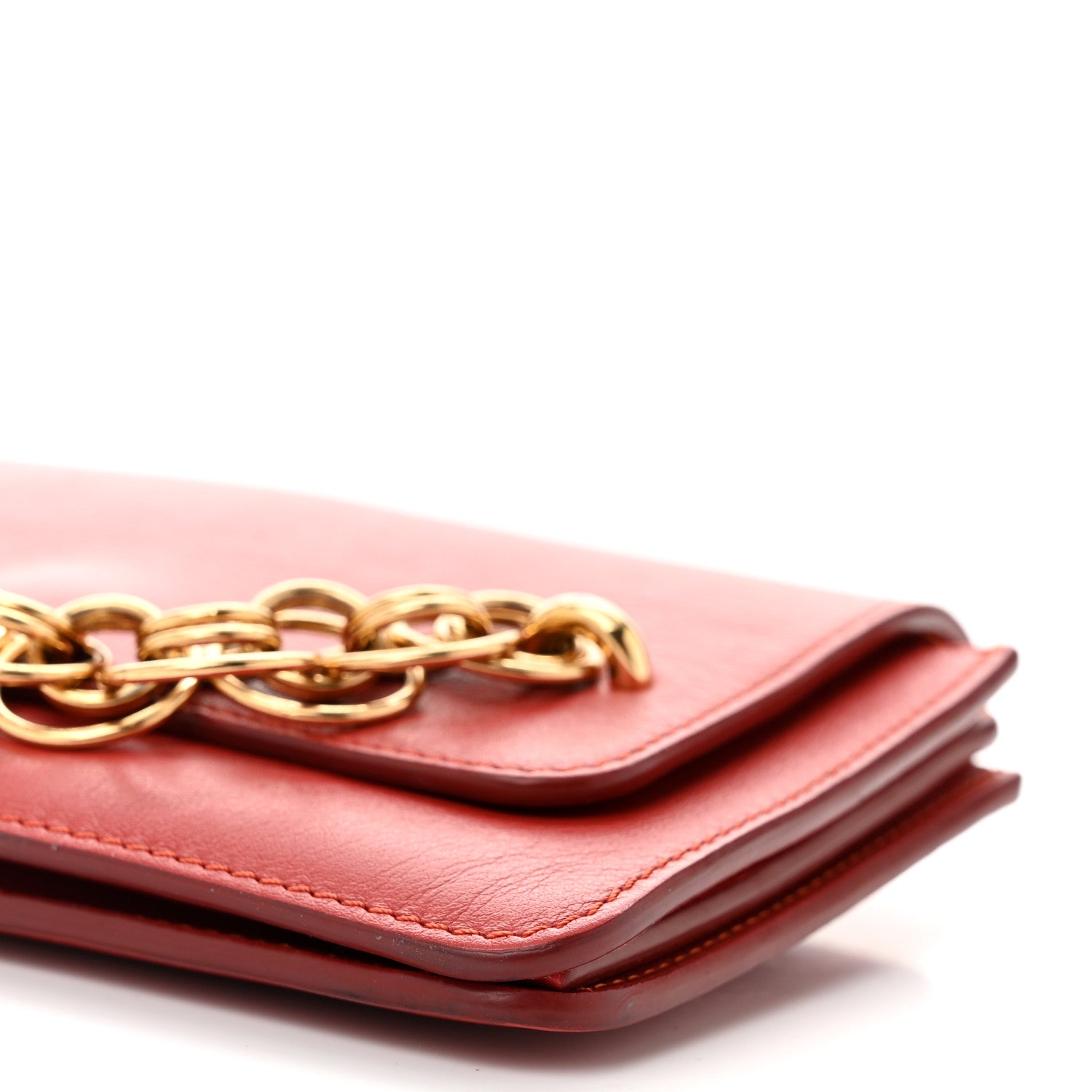 Chloe Calfskin Drew Bijou Clutch Earthy Red 11 of 13