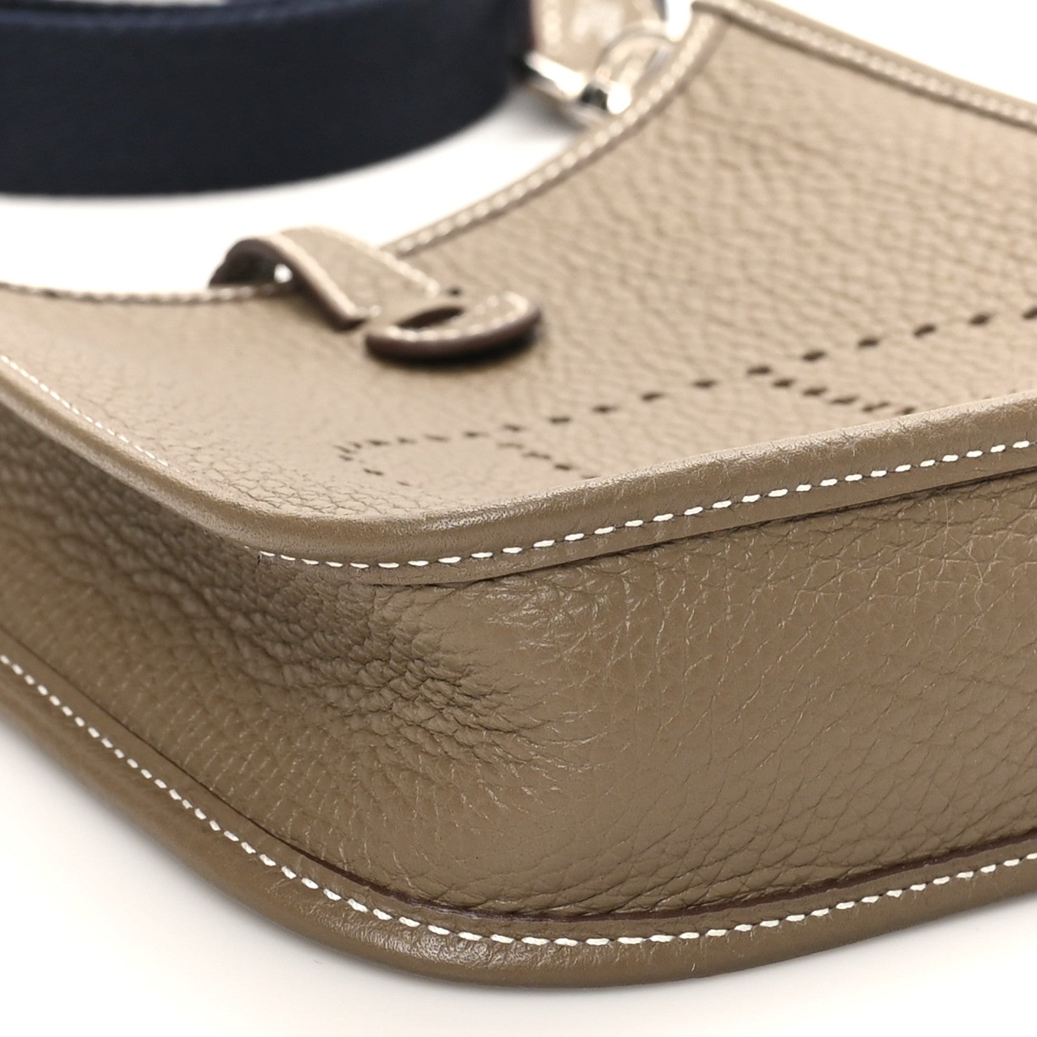 Hermes Taurillon Clemence Amazone Evelyne TPM Etoupe Bleu Indigo 9 of 10