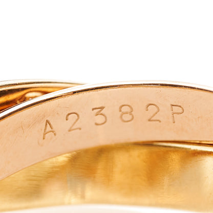 Cartier 18K Pink Yellow White Gold Classic Les Must De Cartier Trinity Ring 52 6 9 of 10