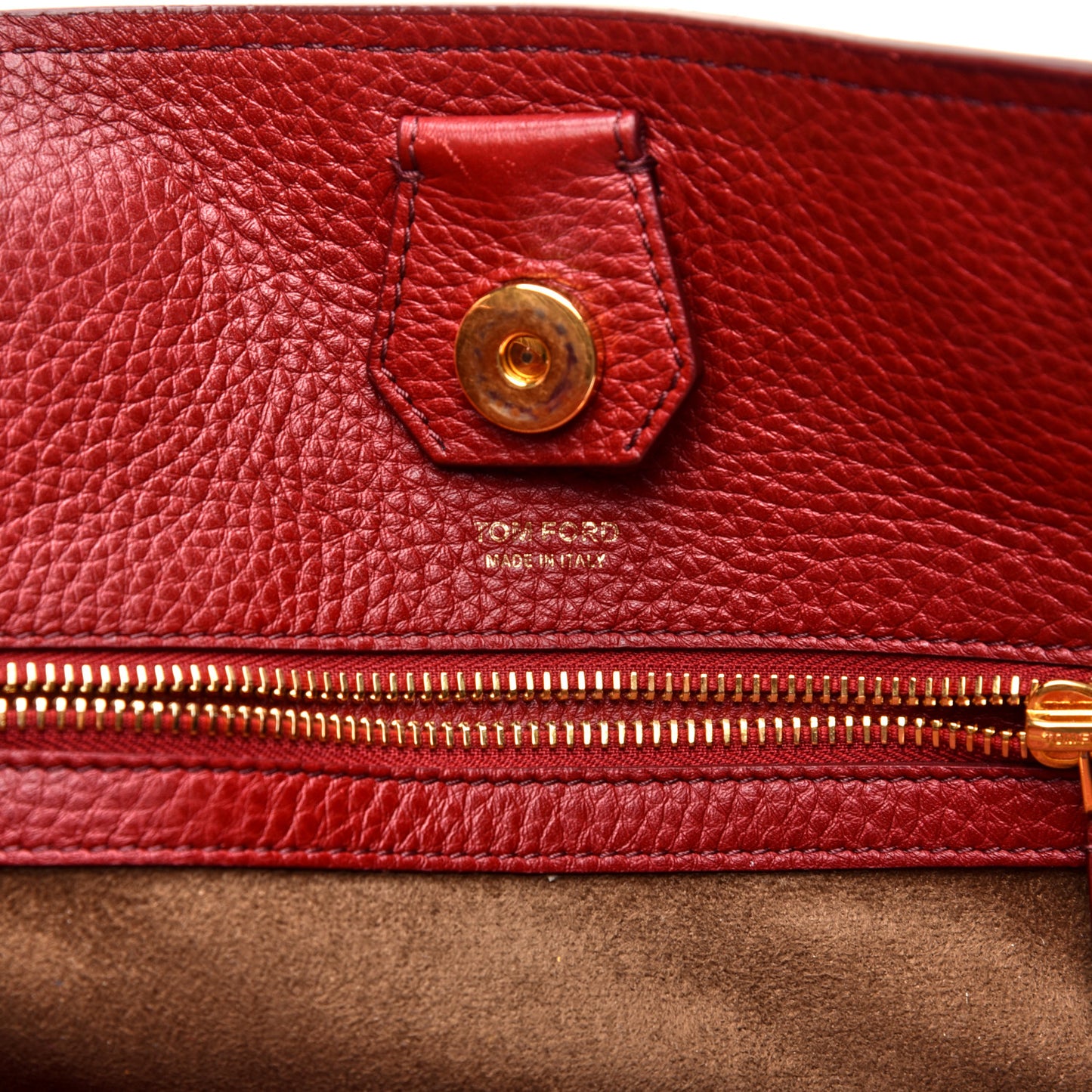 Grained Calfskin Medium Sedgwick Zipper Tote Cabernet