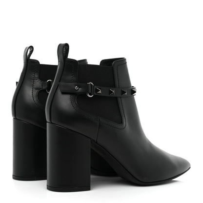 Valentino Garavani Calfskin Rockstud Chelsea 85mm Ankle Boots 39 Black 4 of 10