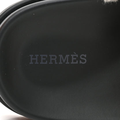 Hermes Suede Goatskin Shearling Go Mules 37.5 Beige Kraft Ecru 7 of 10