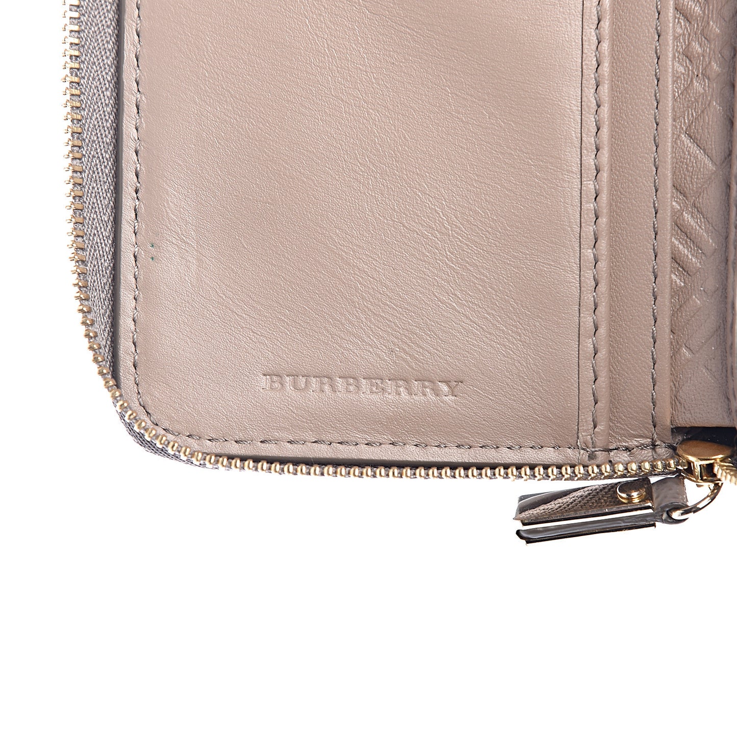 Patent London Medium Marston Zip Around Wallet Pale Grey