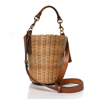 Saint Laurent Wicker Calfskin Panier Basket Tote 2 of 10