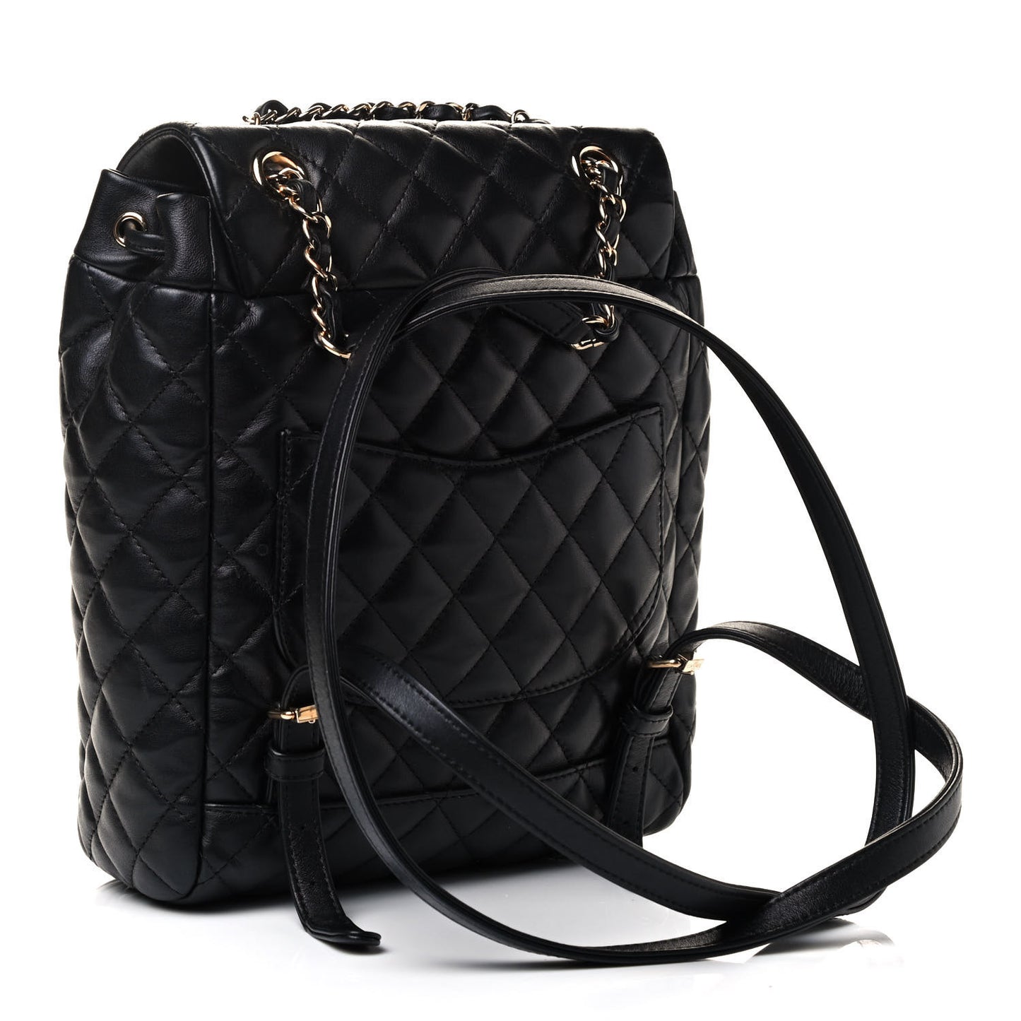 Calfskin Quilted Small Urban Spirit Backpack Black