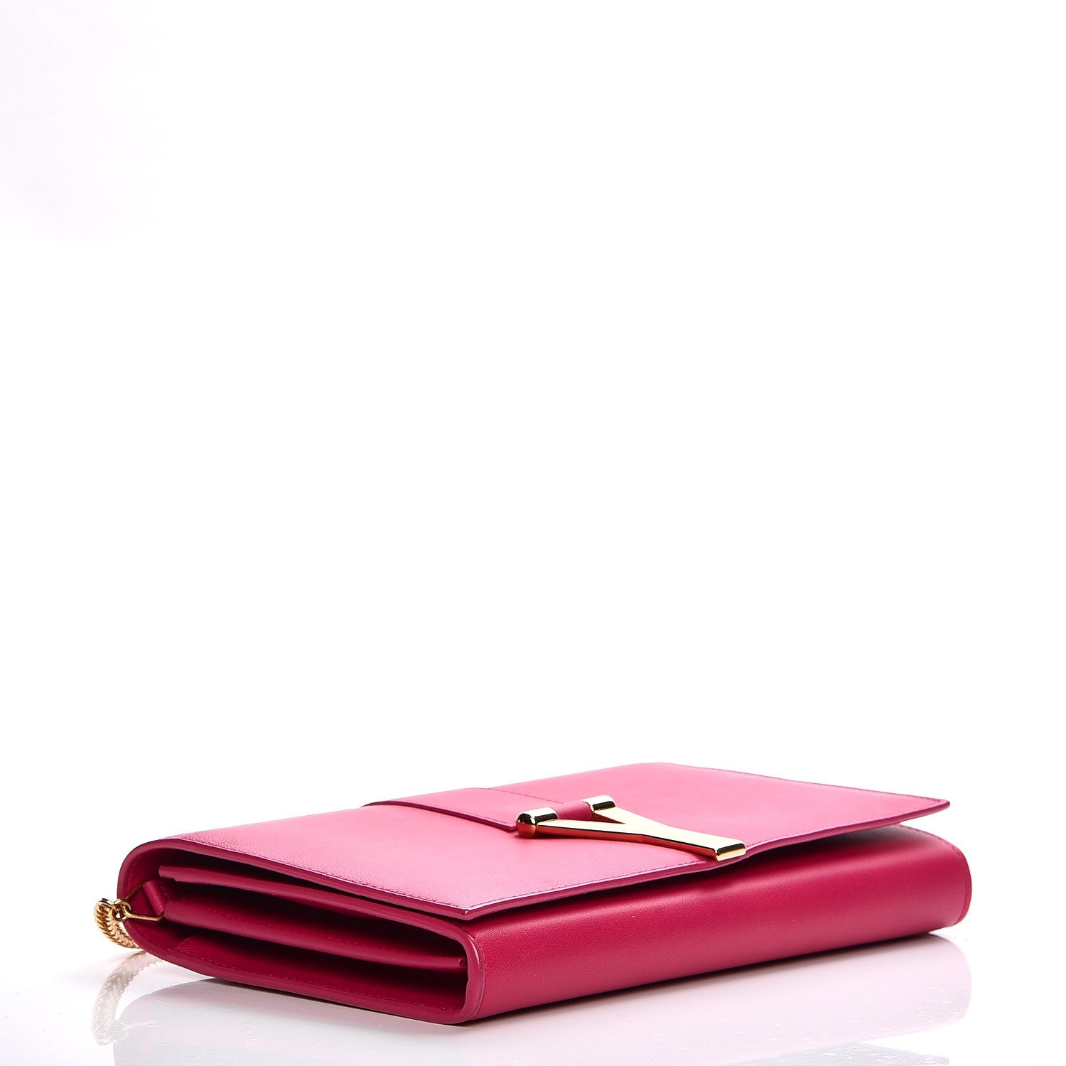 Saint Laurent Calfskin Classic Y Ligne Chain Wallet Bubblegum 4 of 9