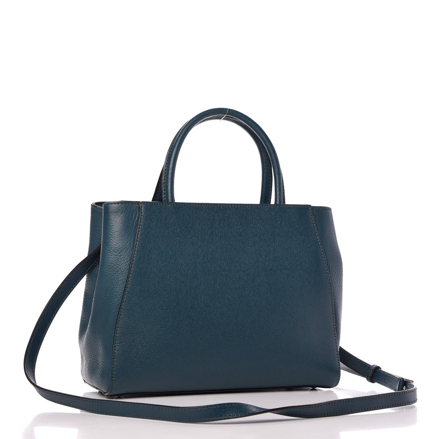 Fendi Vitello Elite Petite 2Jours Tote Oceano 3 of 10