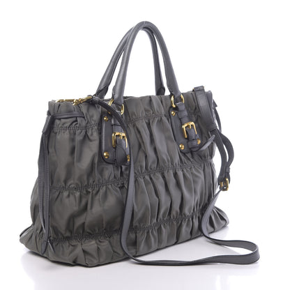 Prada Tessuto Nylon Gaufre Tote Mercurio 3 of 15