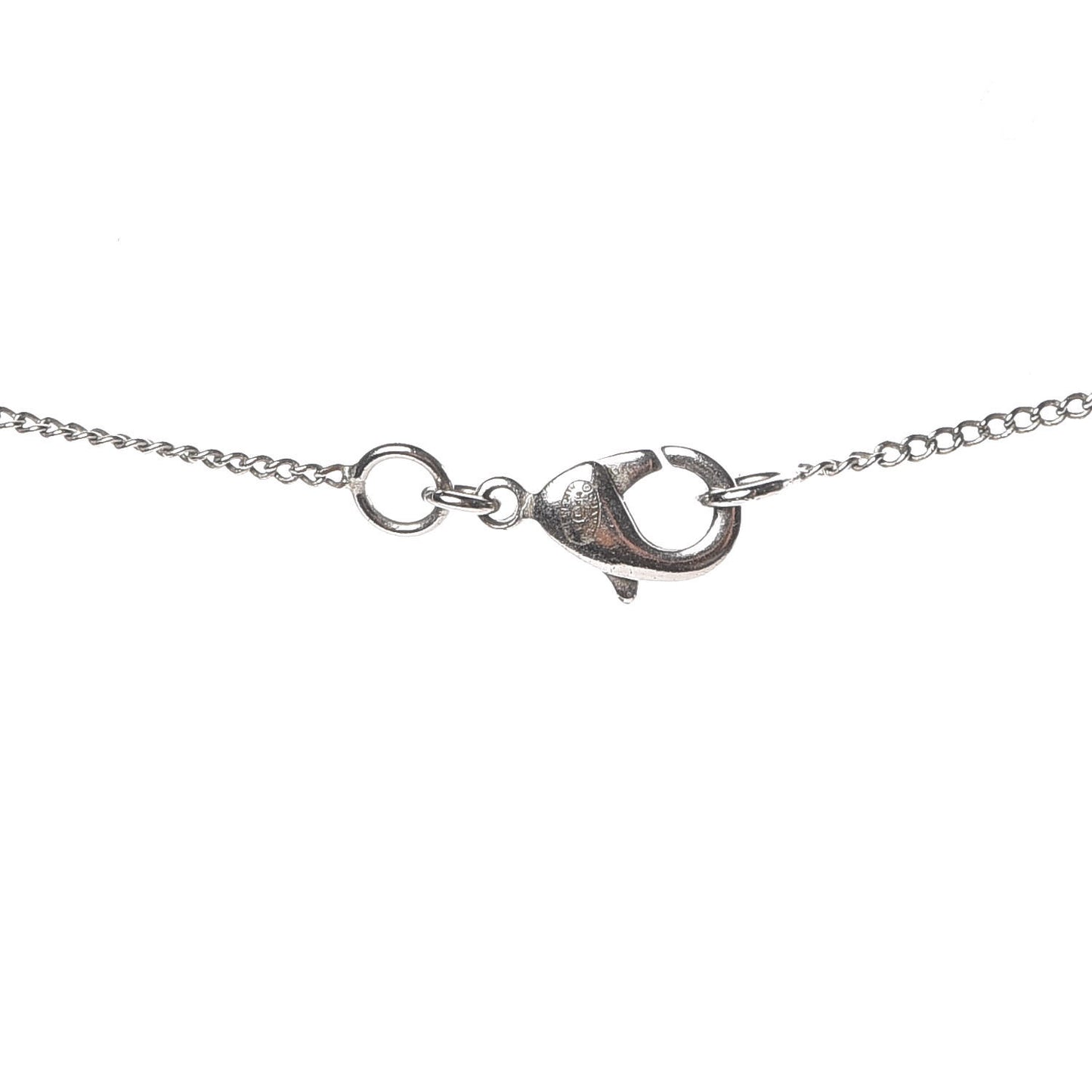 Baguette Crystal CC Necklace Silver
