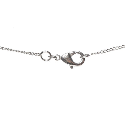 Chanel Baguette Crystal CC Necklace Silver 4 of 4