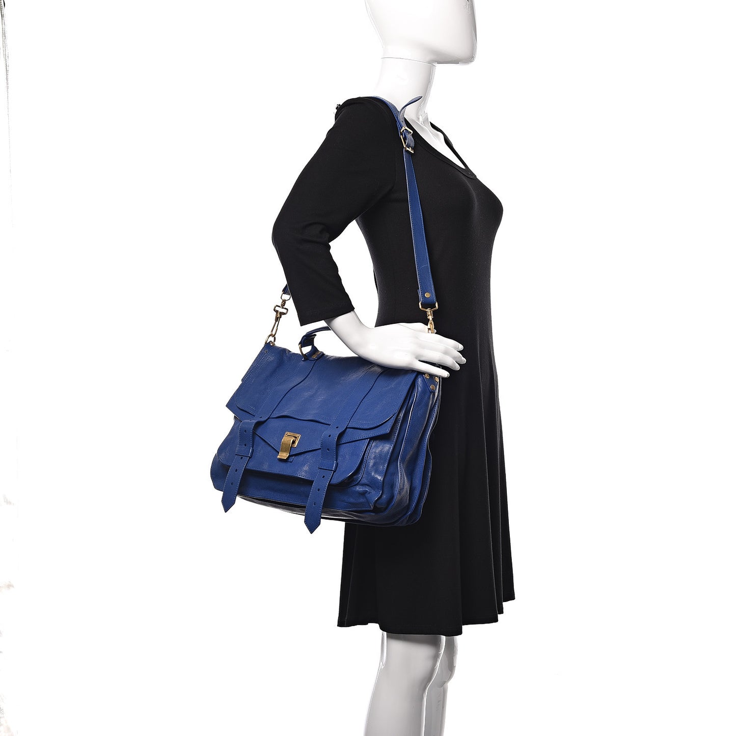 Lambskin Large PS1 Satchel Cobalt