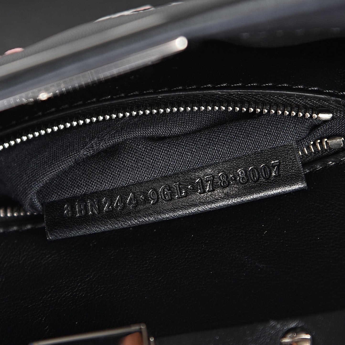 Nappa Rosebud Embroidered Mini Peekaboo Iconic Satchel Black Multicolor