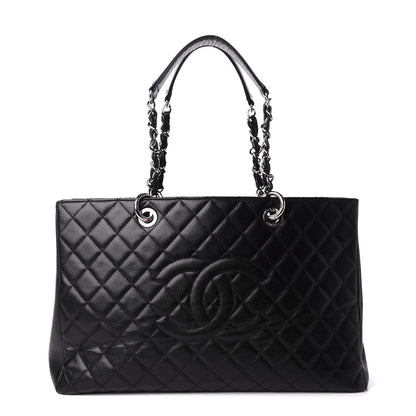 Chanel Caviar Quilted XL Grand Shopping Tote GST Black 1 of 10