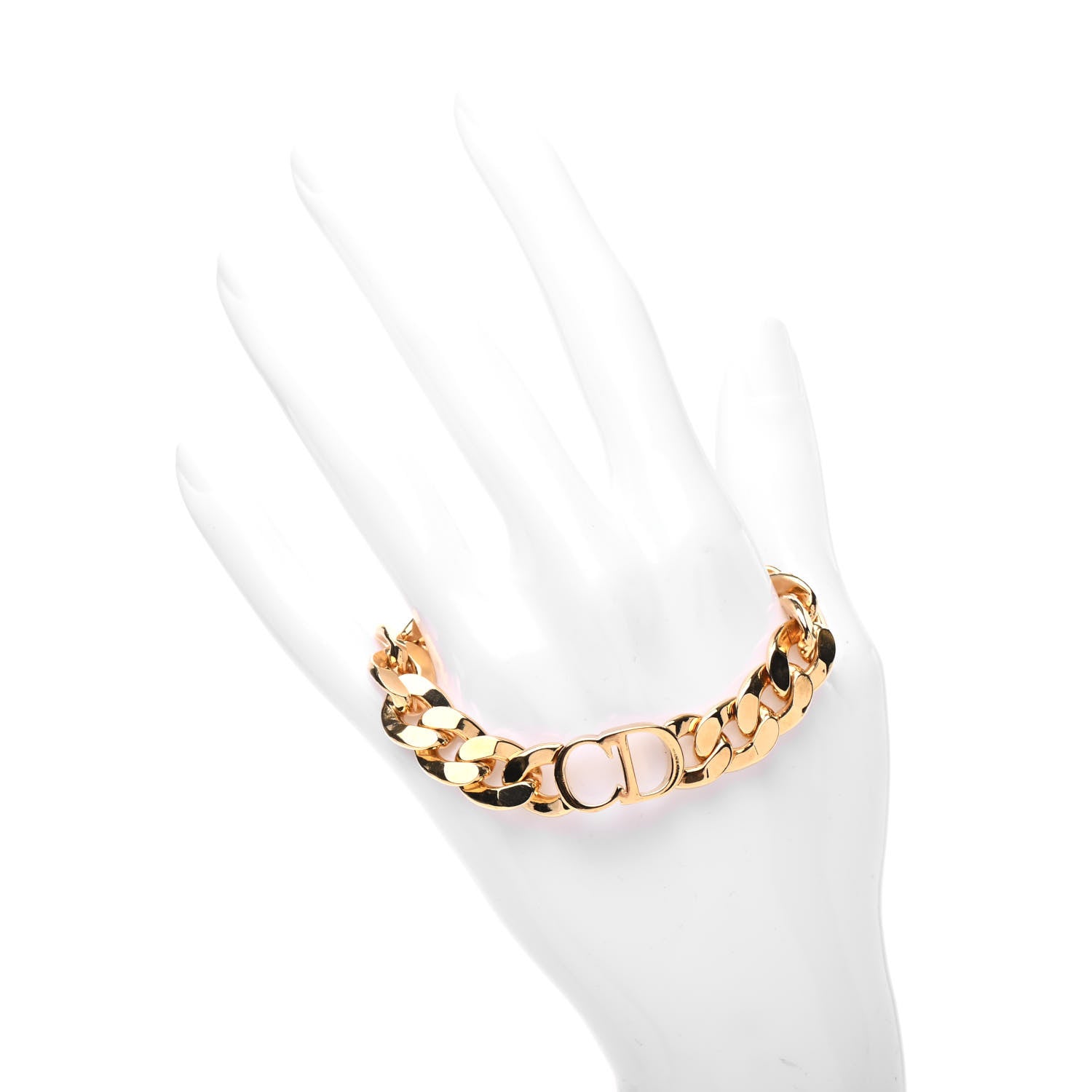 Christian Dior Metal Danseuse Etoile Chain Bracelet Gold 2 of 5