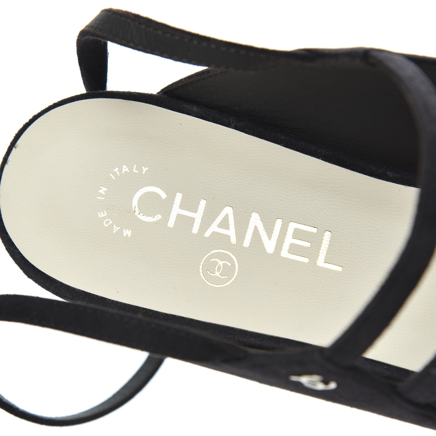 Chanel Suede Pearl Sandals 39 Black 6 of 11