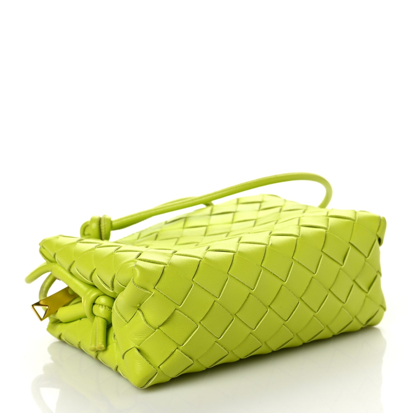 Nappa Intrecciato Mini Loop Camera Bag Acid Kiwi