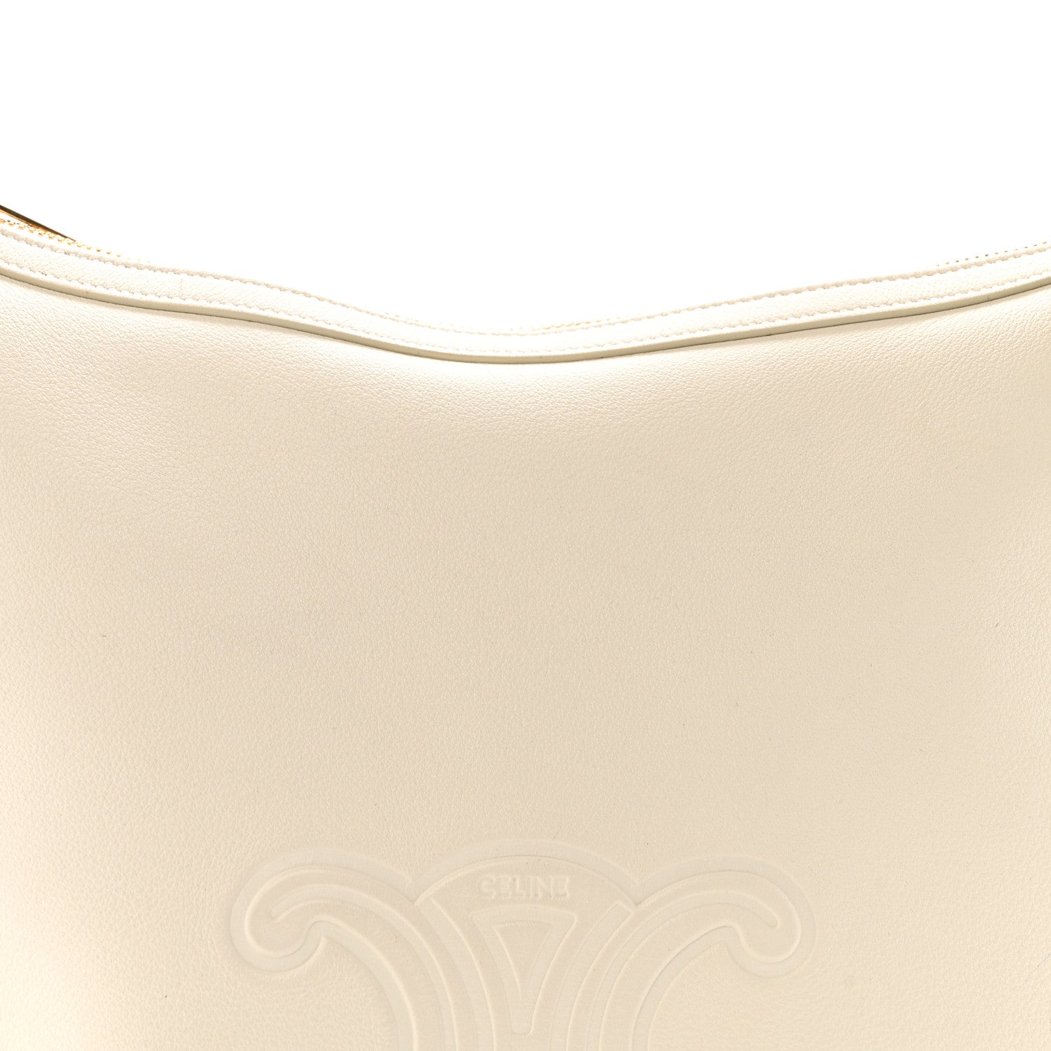 Celine Supple Calfskin Cuir Triomphe Heloise Shoulder Bag White 9 of 15