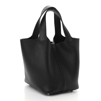 Hermes Taurillon Clemence Picotin Lock 18 PM Black 2 of 9
