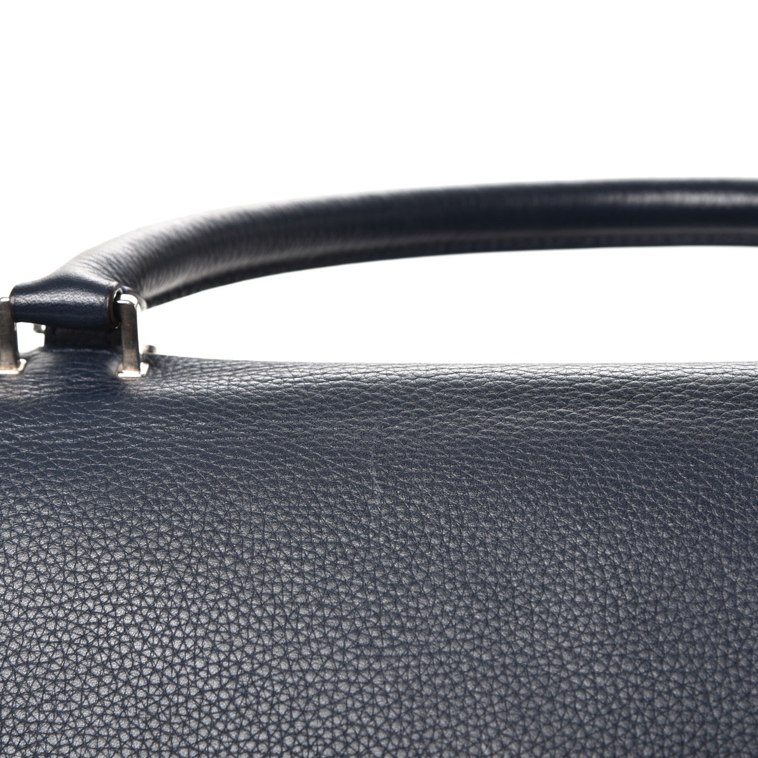 Celine Drummed Calfskin Suede Medium Trapeze Navy 10 of 15