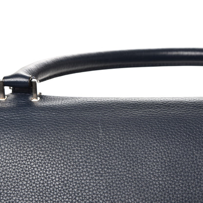 Celine Drummed Calfskin Suede Medium Trapeze Navy 10 of 15